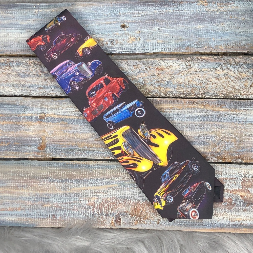 SOLD Vintage Hot Rods 1997 Old Cabot Village Tie - Picture 5 of 7